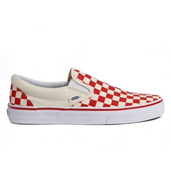 red van slip ons